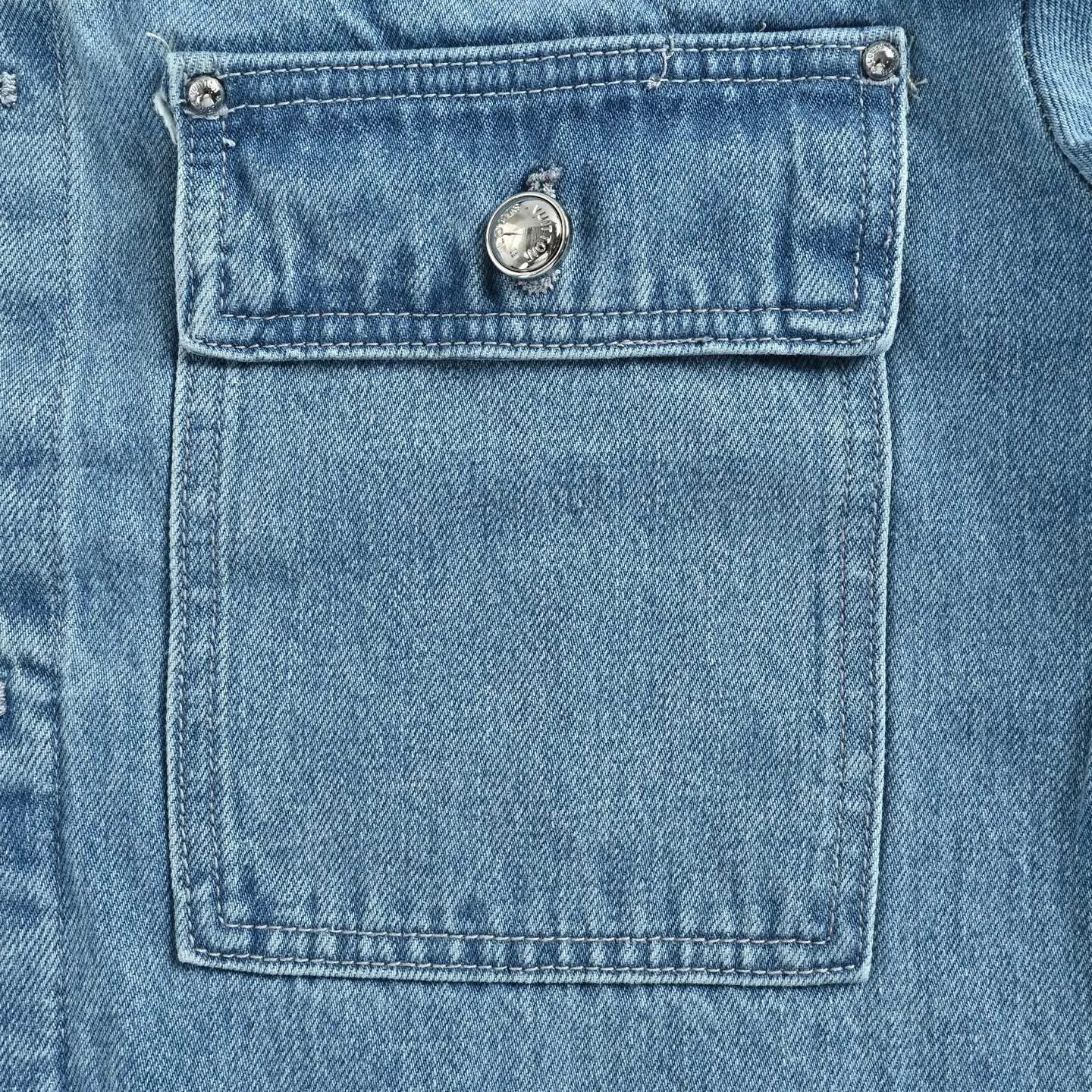 Louis Vuitton/Louis Vuitton washed ripped denim jacket